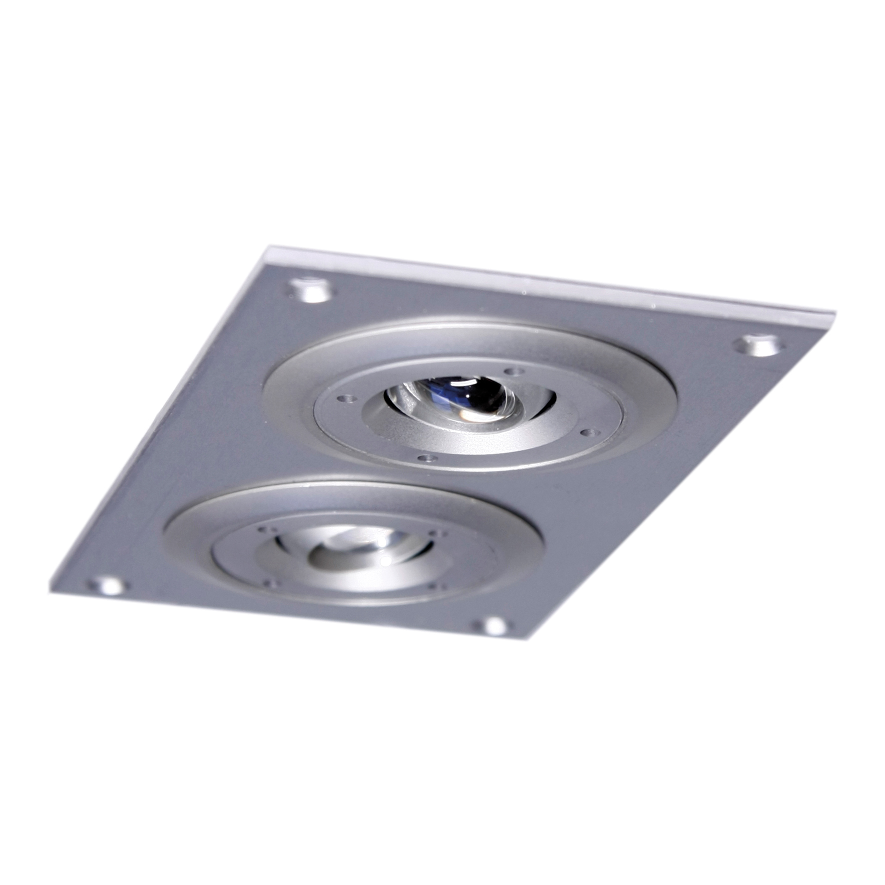 Alasvalo Kierto 2 LED 2x1W anodisoitu hopea lämmin sävy IP44