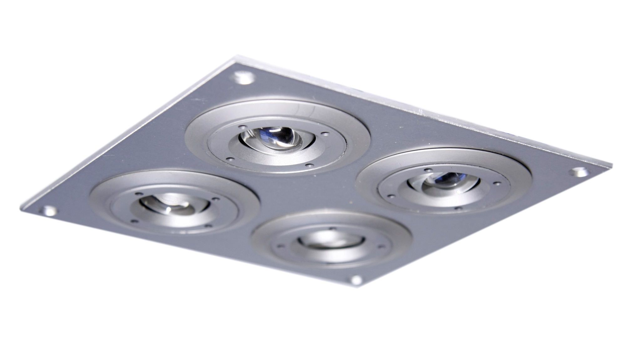 Alasvalo Kierto 4 LED 4x1W anodisoitu hopea lämmin sävy IP44