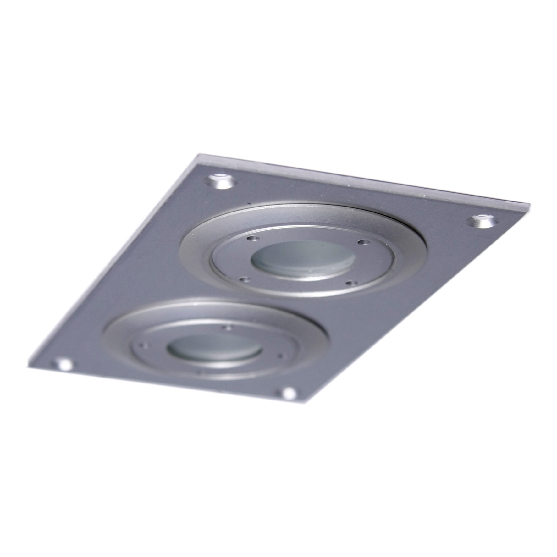 Alasvalo Kiinto 2 LED 2x1W anodisoitu hopea lämmin sävy IP44
