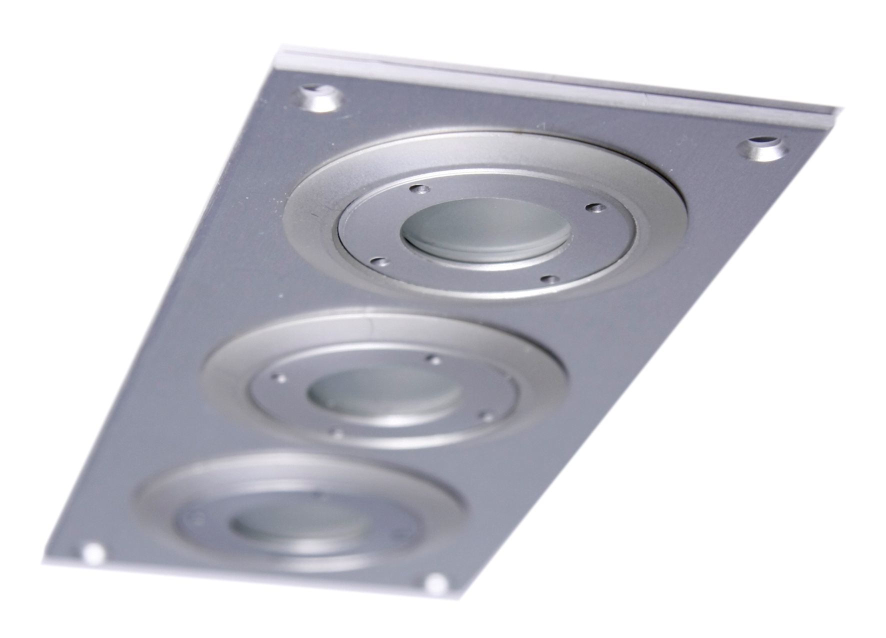 Alasvalo Kiinto 3 LED 3x1W anodisoitu hopea lämmin sävy IP44