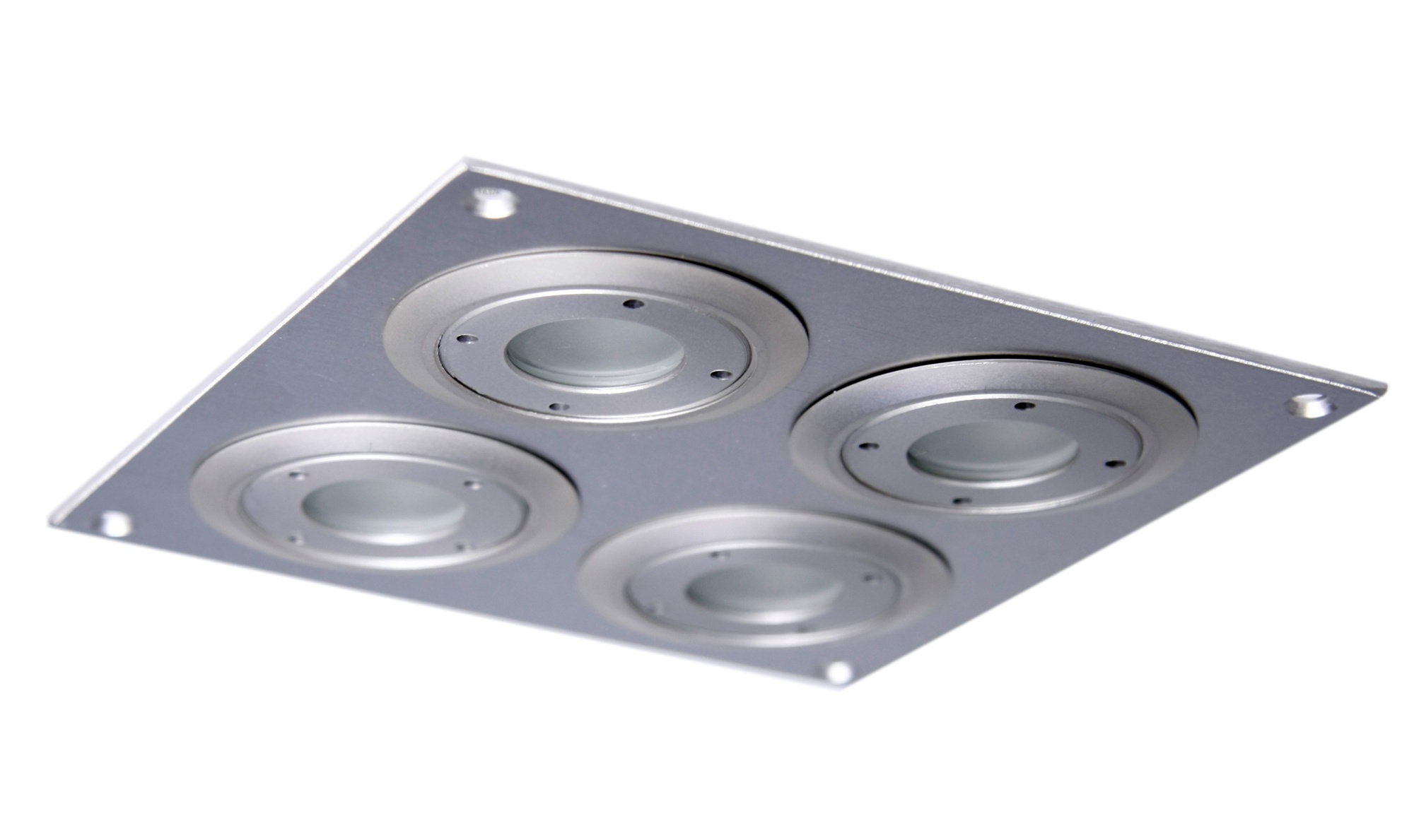 Alasvalo Kiinto 4 LED 4x1W anodisoitu hopea kylmä sävy IP44