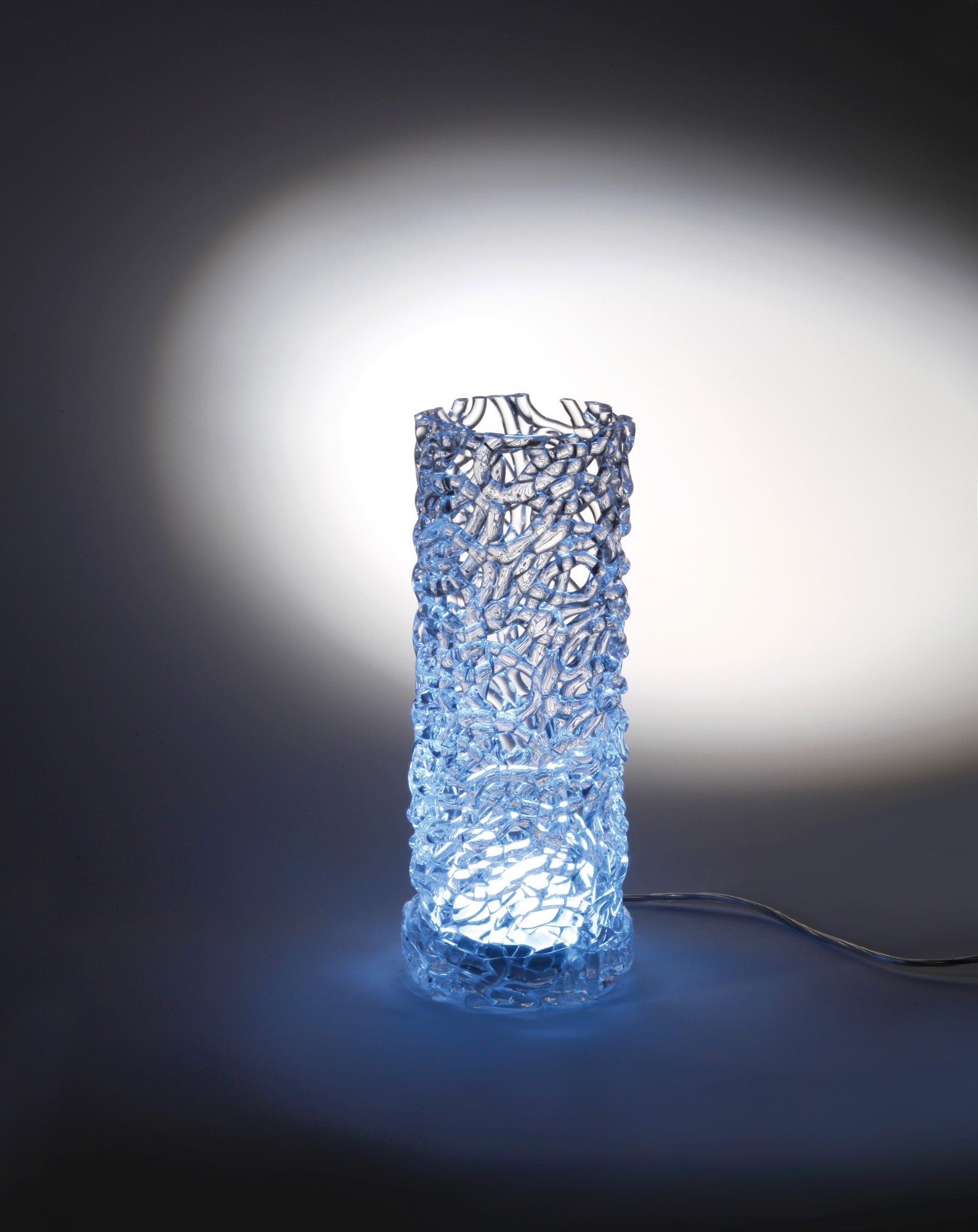 LED-pöytävalaisin Pitsi Tube Ø 150x400 mm kirkas