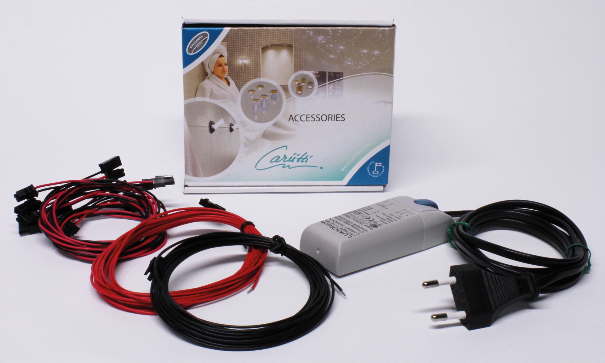 LED-valaisinsarja Osiris 8 Kit 8x1W + virtalähde satiini linssi kylmä IP44