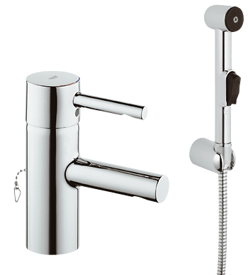 Pesuallashana Grohe Essence 23122 bidesuihkulla ja tulppaketjulla
