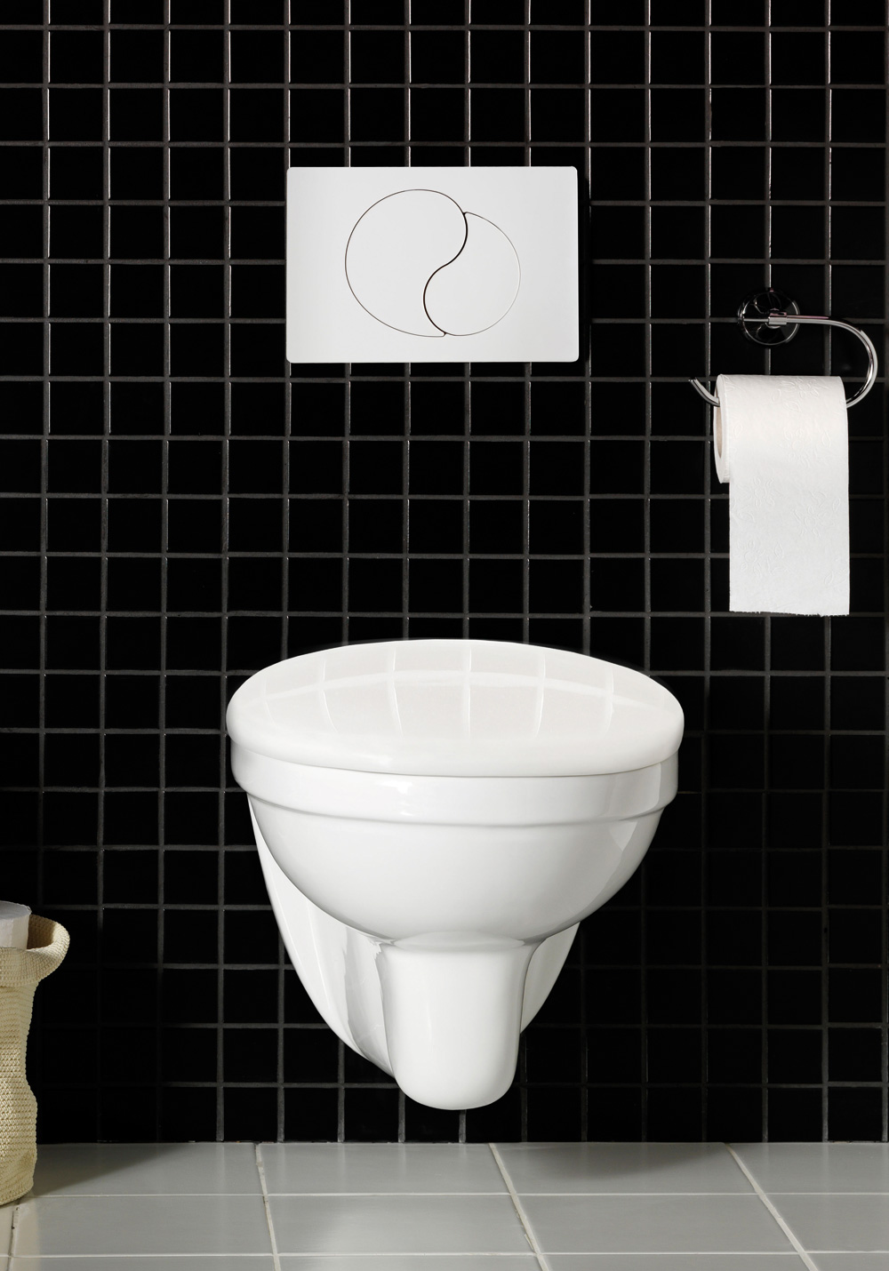 WC-ryhmä Hafa Wall seinä-WC + kansi + painike + huuhtelujärjestelmä valkoinen