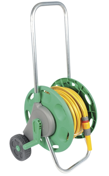 Letkuvaunu Hozelock 45 m + Maxi Plus -letku 20 m + suutin ja liittimet