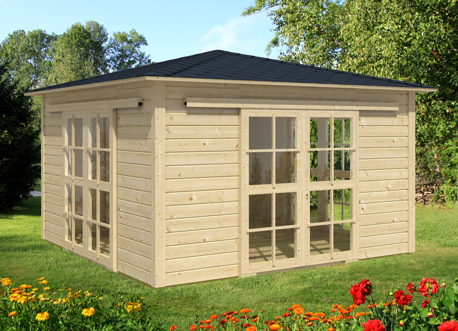 Huvimaja Teahouse 3600x3600 mm 12,96 m² puuvalmis