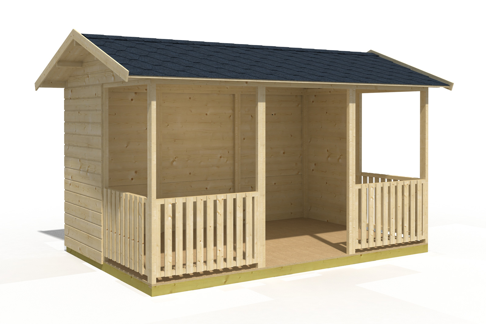 Katos 2400x3640 mm 8,7 m² puuvalmis