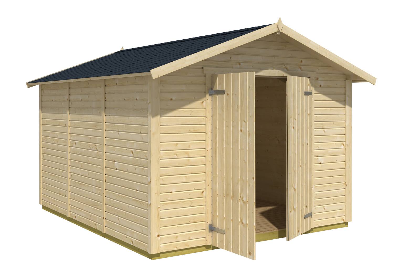 Varasto 2410x2440 mm 5,9 m² puuvalmis