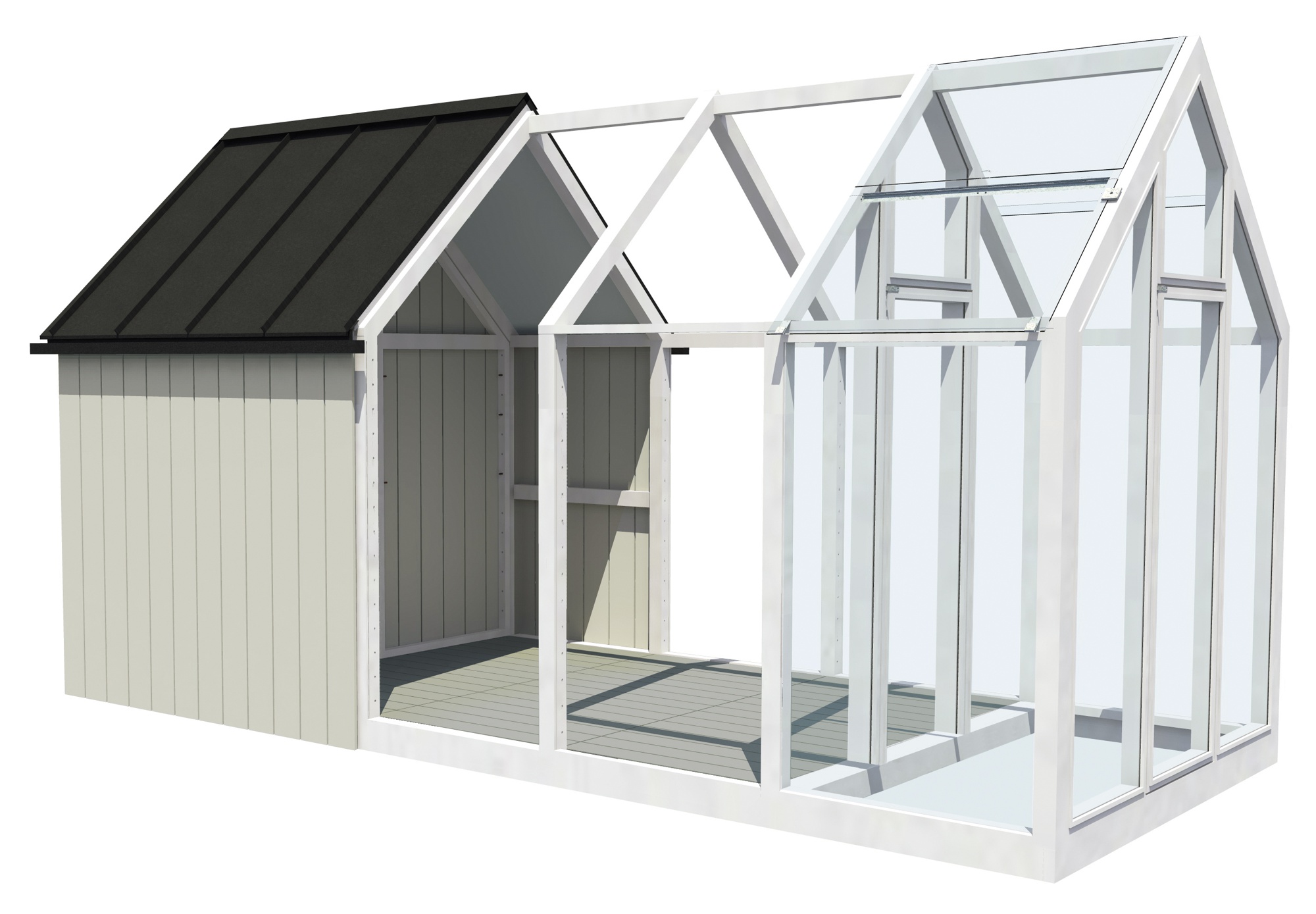 Vihervaja Lepo 4820x2107x2750 mm 10 m² mänty/lasi