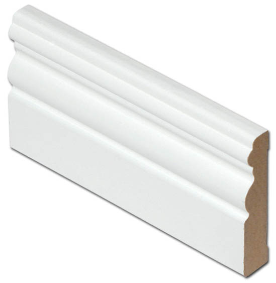 Jalkalista MDF 12x70x3300 valkoinen antiikki