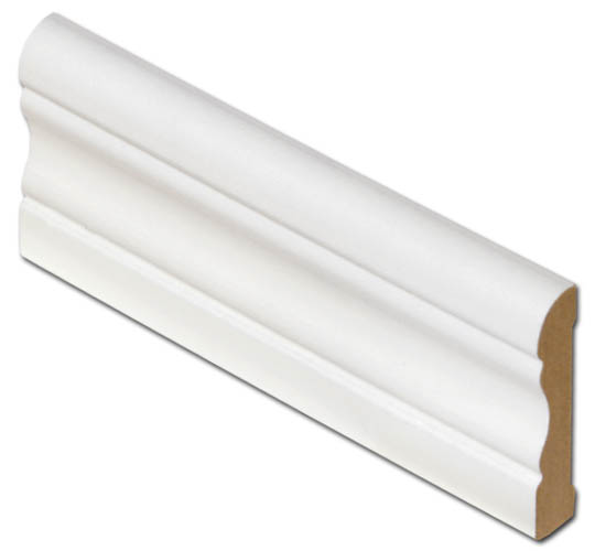 Jalkalista MDF 12x58x2440 valkoinen koriste