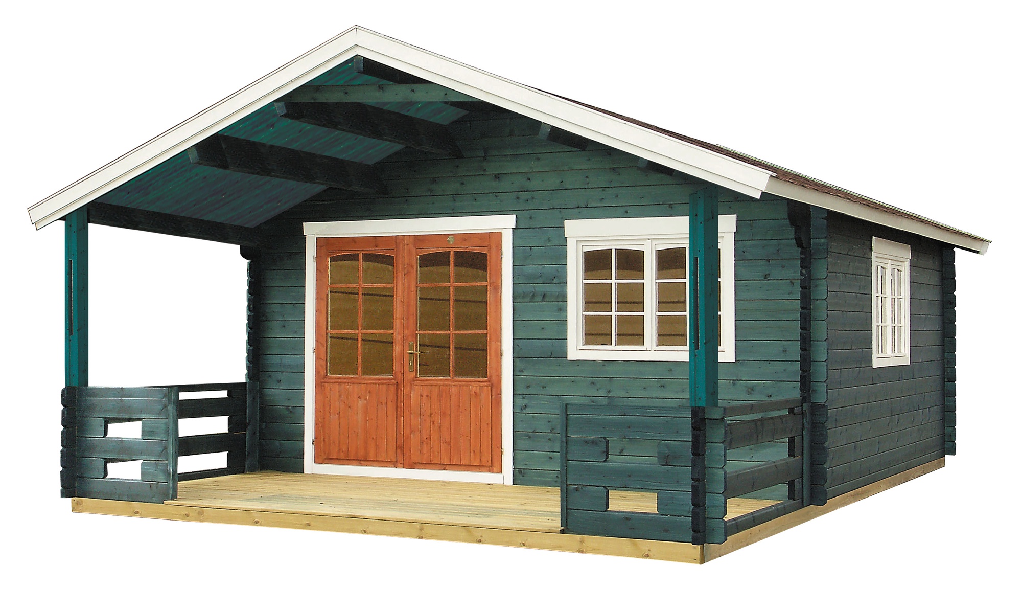 Mökki Lillevilla 65 4450x6450 mm 19,80 m2 44 mm terassilla