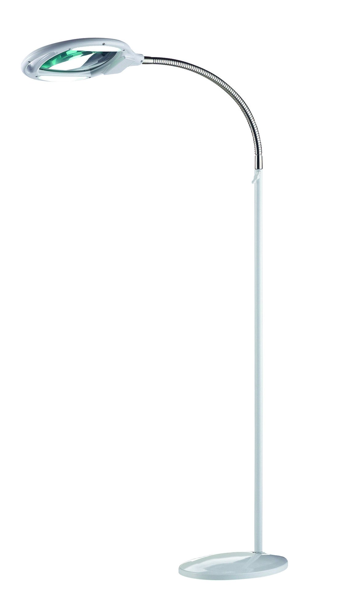 Lattiavalaisin Tampere 210x550x1350 mm LED suurennuslasilla valkoinen/teräs