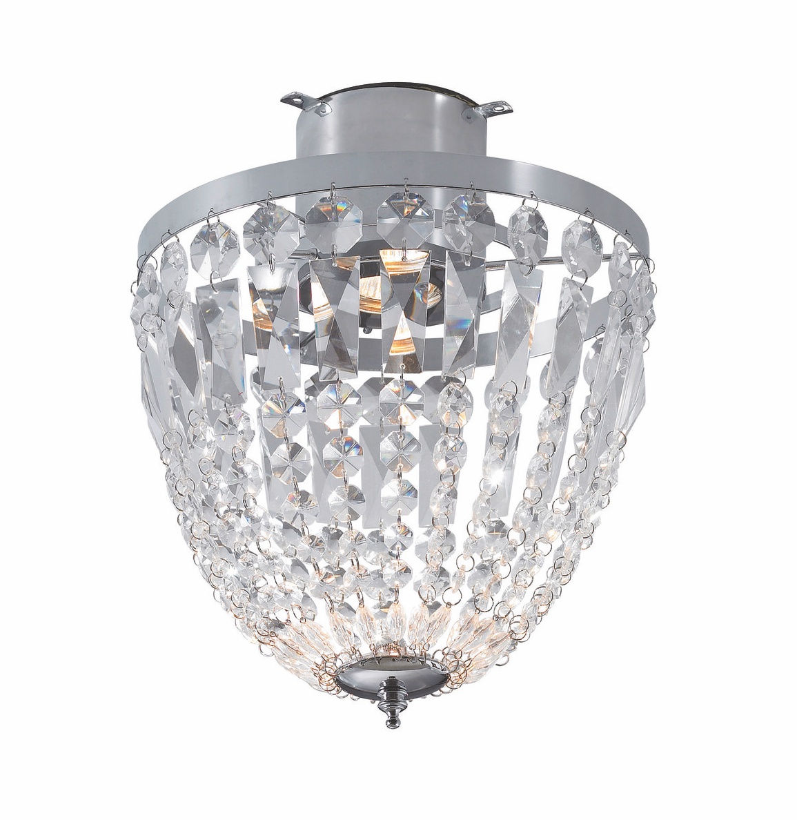 Plafondi Hellekis Ø 270x350 mm kromi/MC-lasi IP21