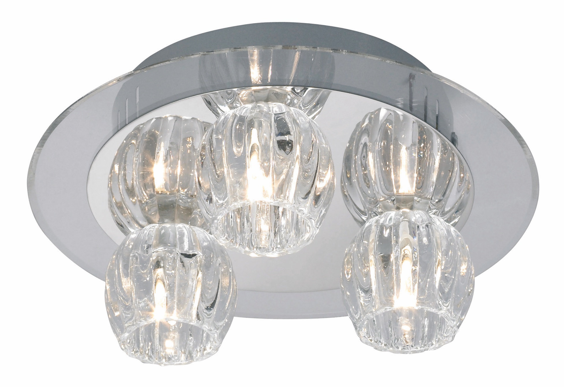 Plafondi Kristy Ø 240x110 mm kromi/lasi IP21
