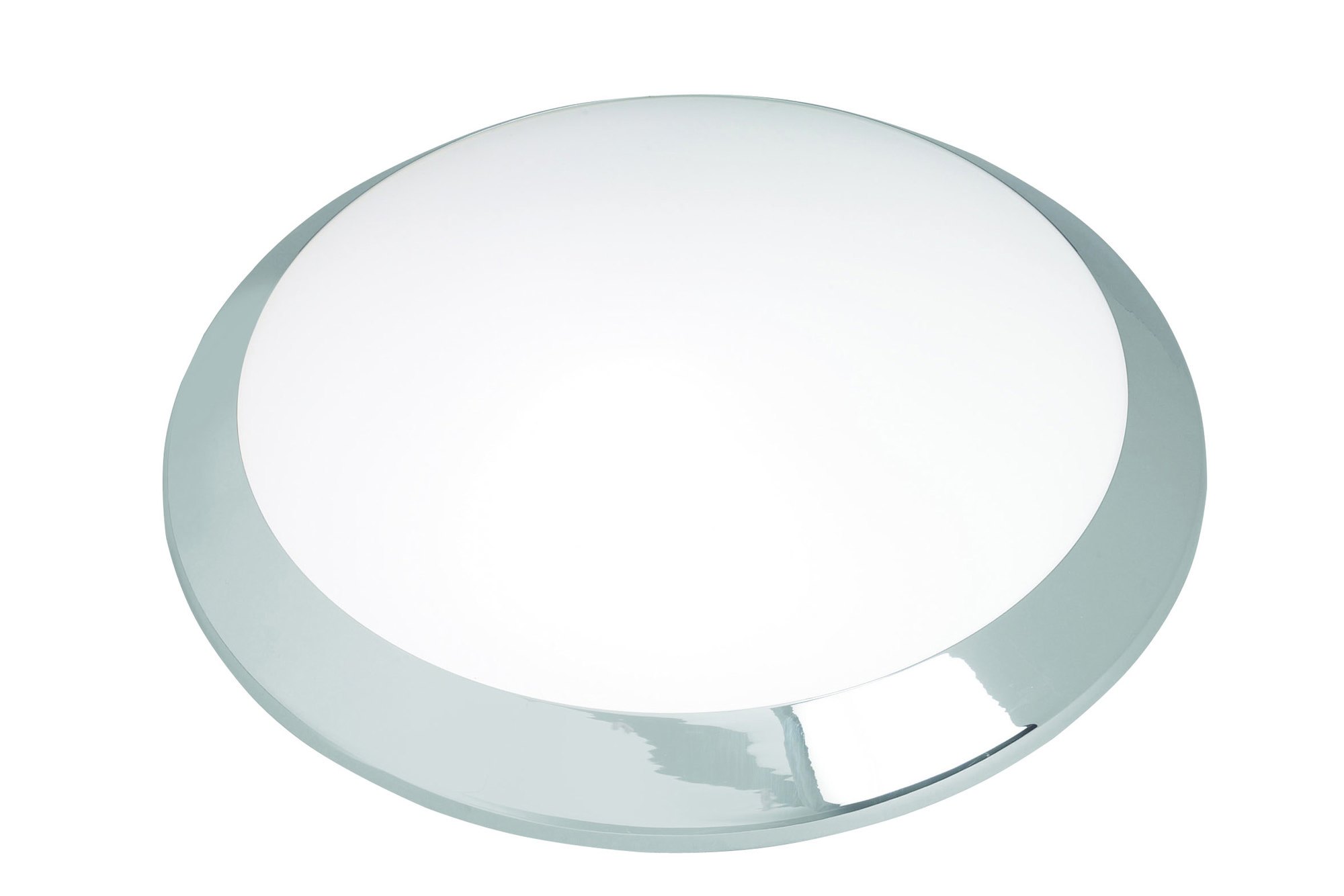 Plafondi Louise Ø 300x120 mm kromi/valkoinen lasi IP44