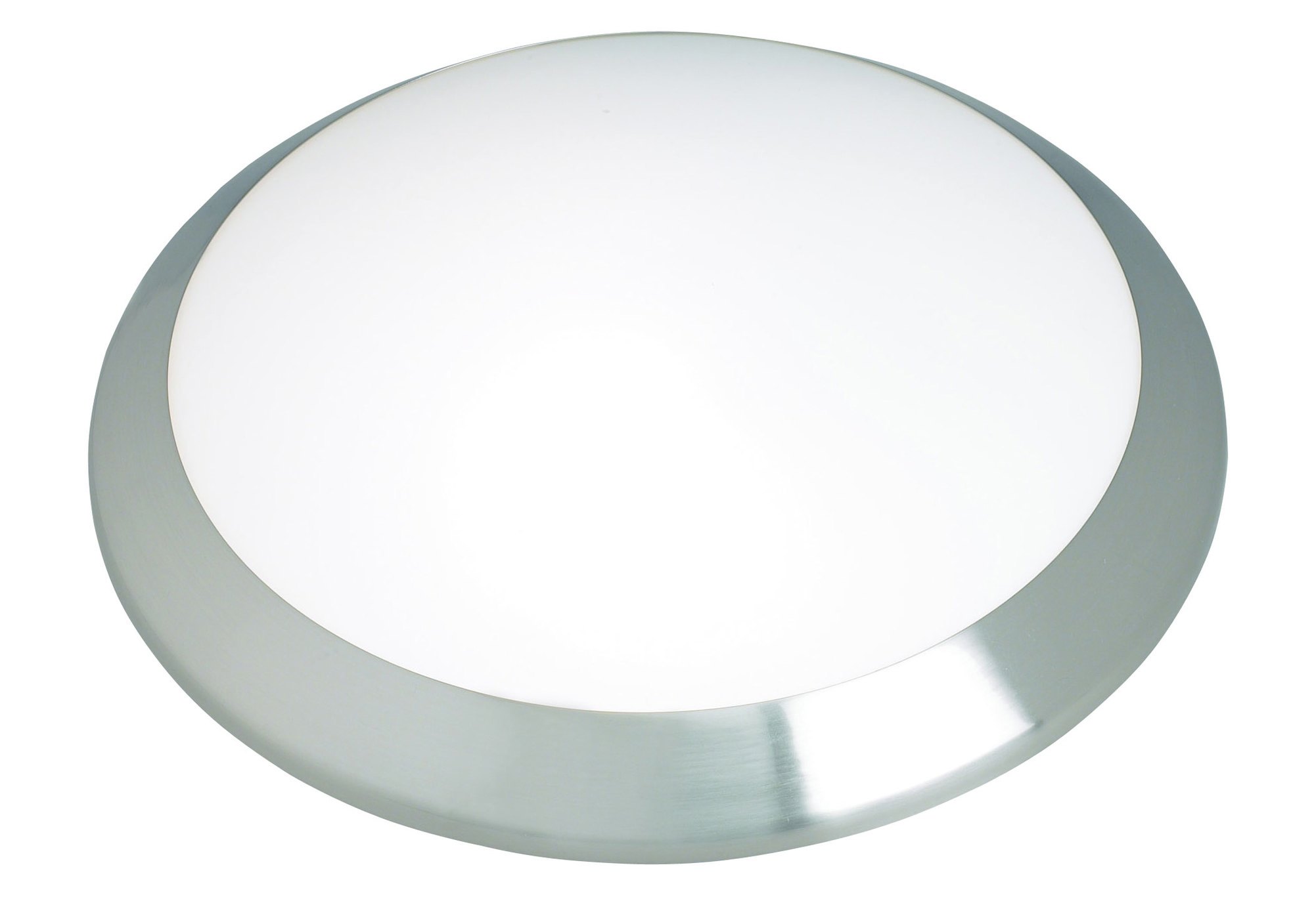 Plafondi Louise Ø 300x120 mm teräs/valkoinen lasi IP44