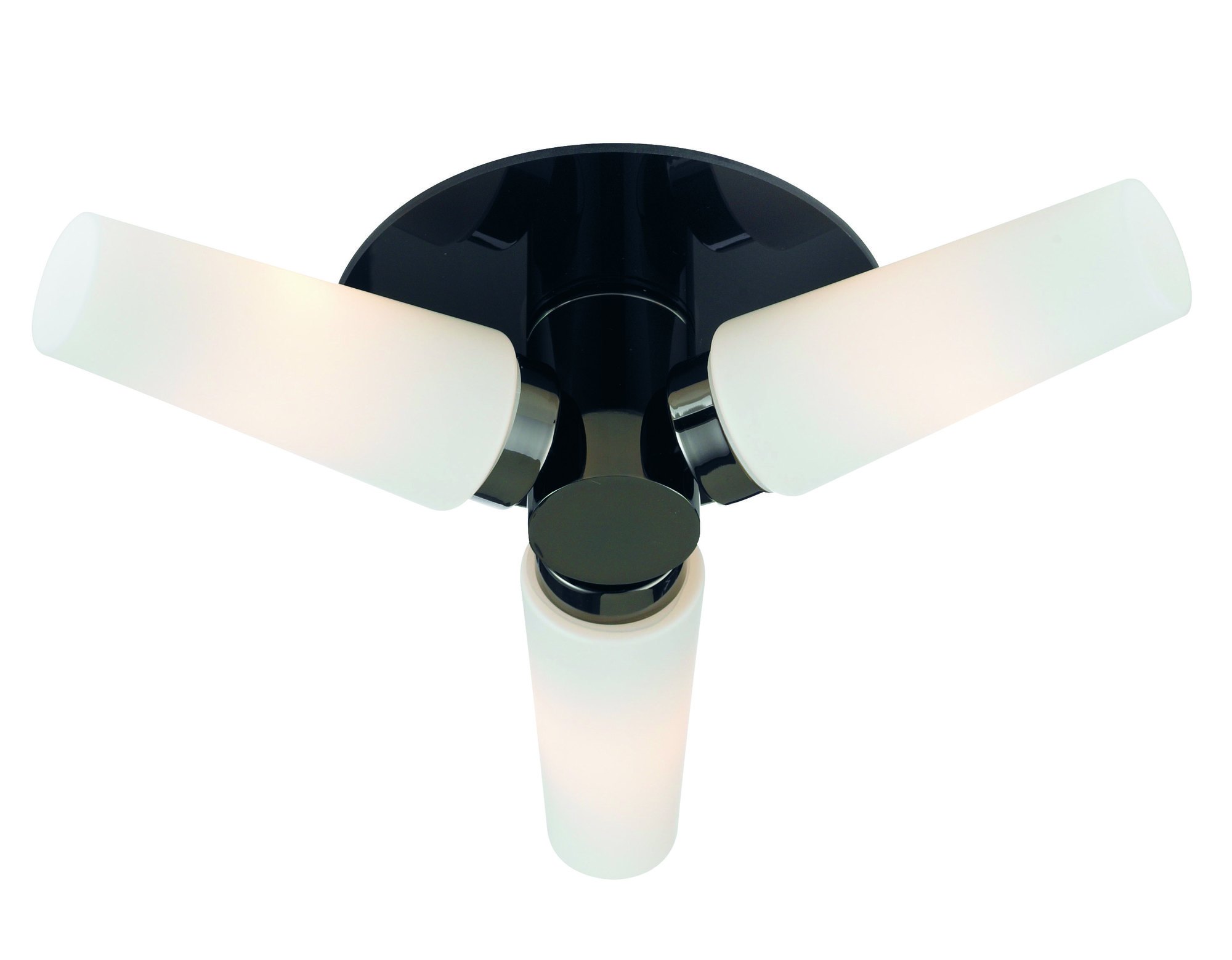 Plafondi Månstad 390x110 mm kromi/musta/opaali IP44