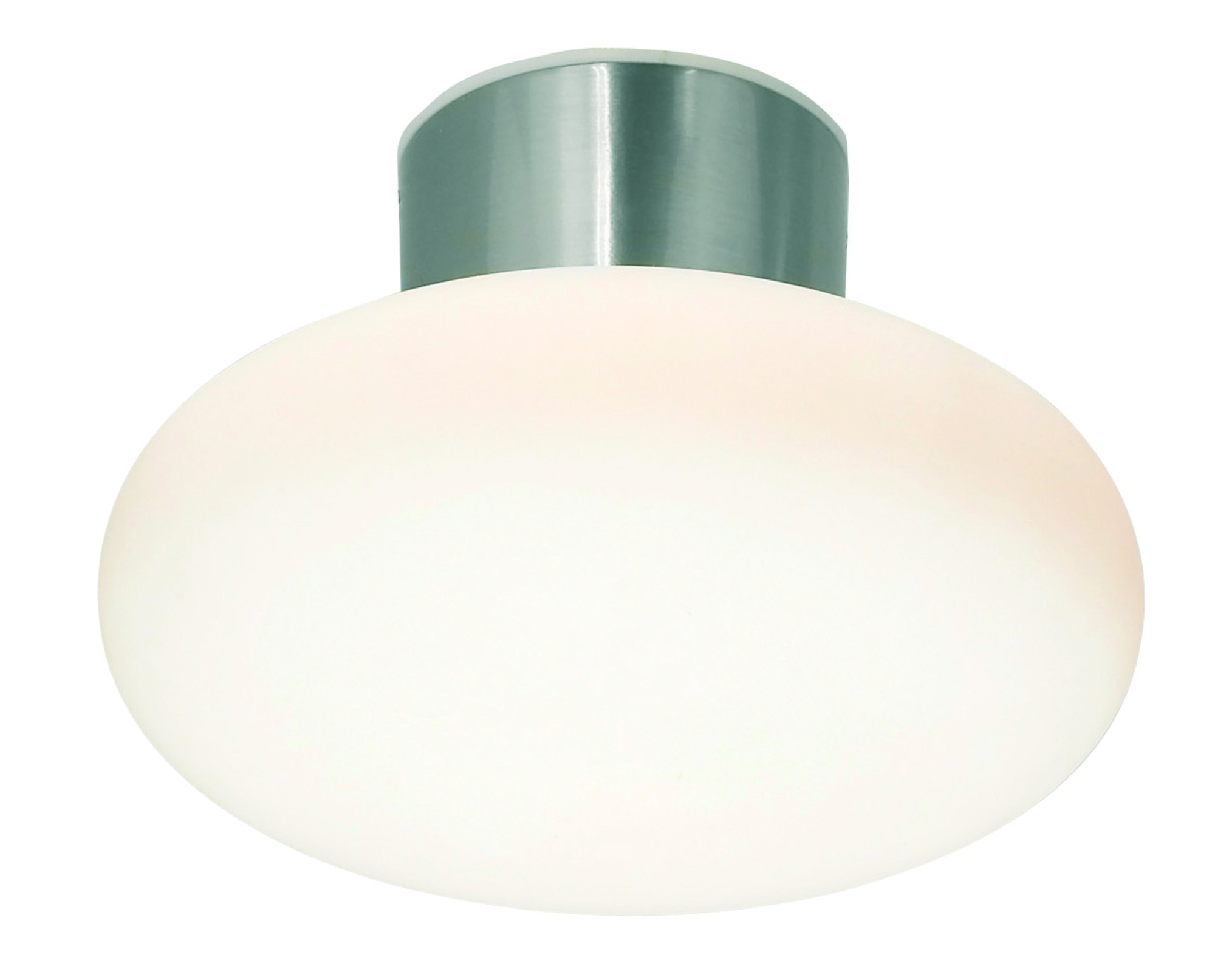 Plafondi Pippi Ø 140x110 mm teräs/valkoinen lasi IP44