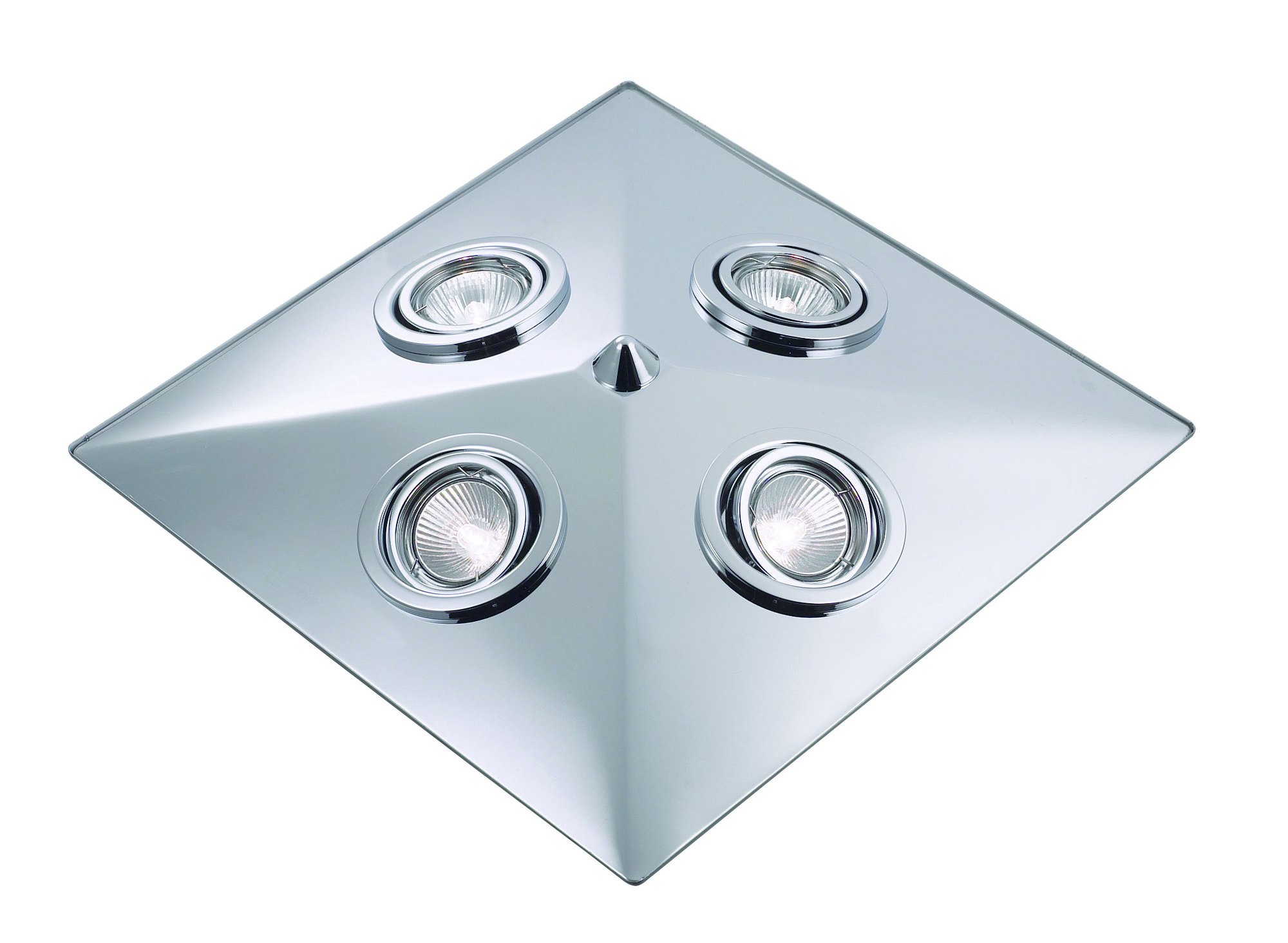 Plafondi Pyramid 340x130 mm kromi IP21