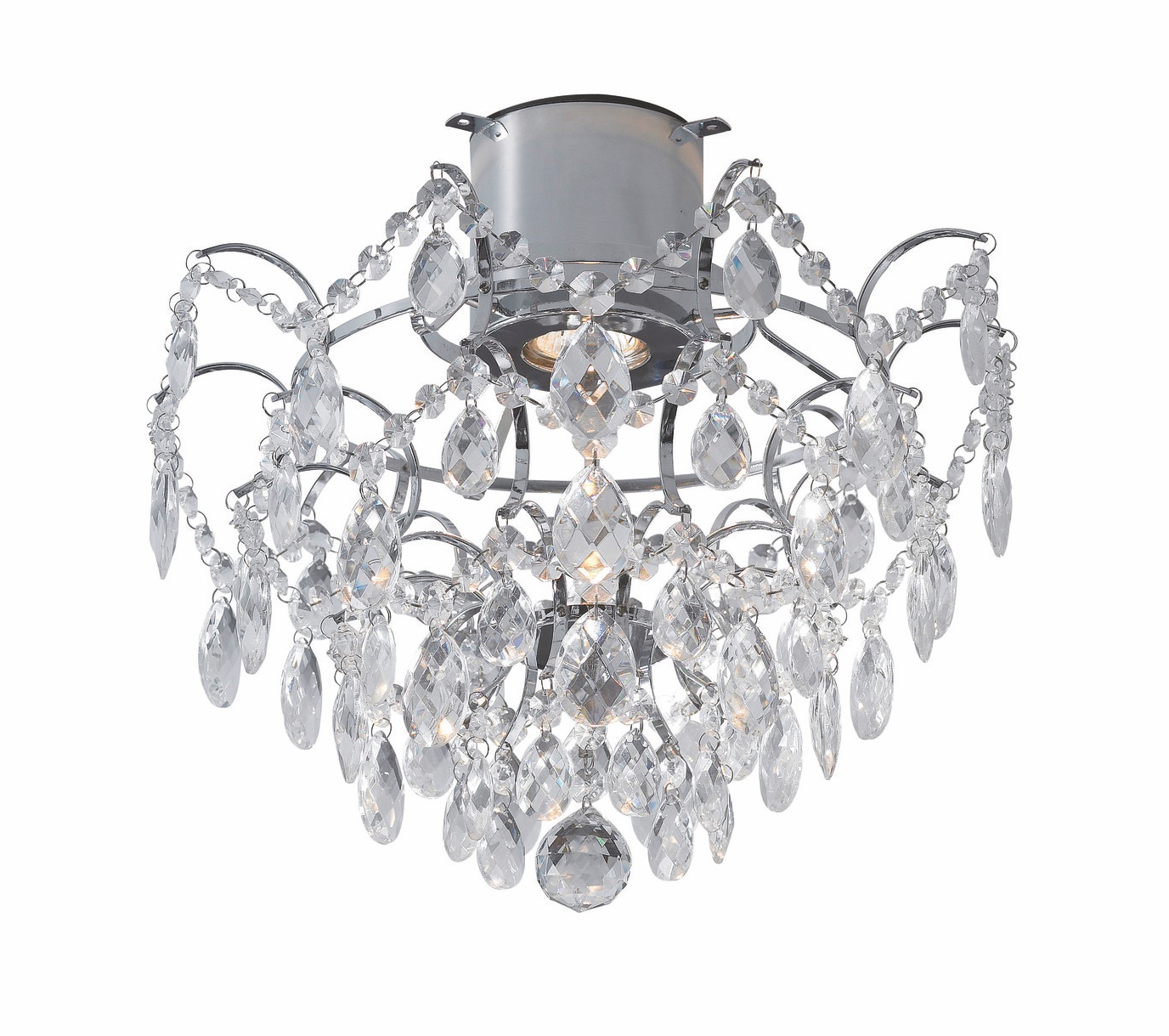 Plafondi Rosendal Ø 360x340 mm kromi/MC-lasi IP21