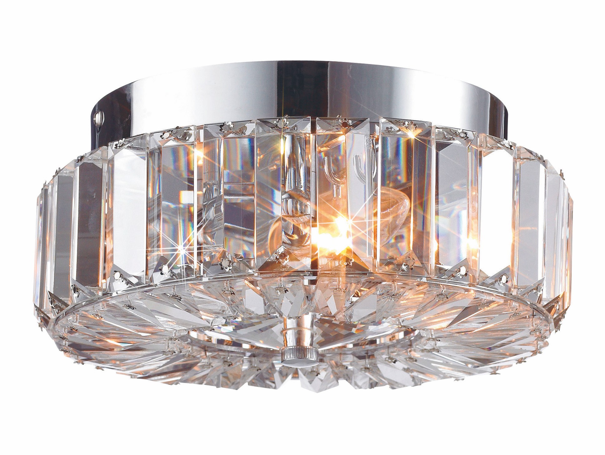 Plafondi Ulriksdal Ø 230x110 mm kromi/Brilliant-kristalli IP21