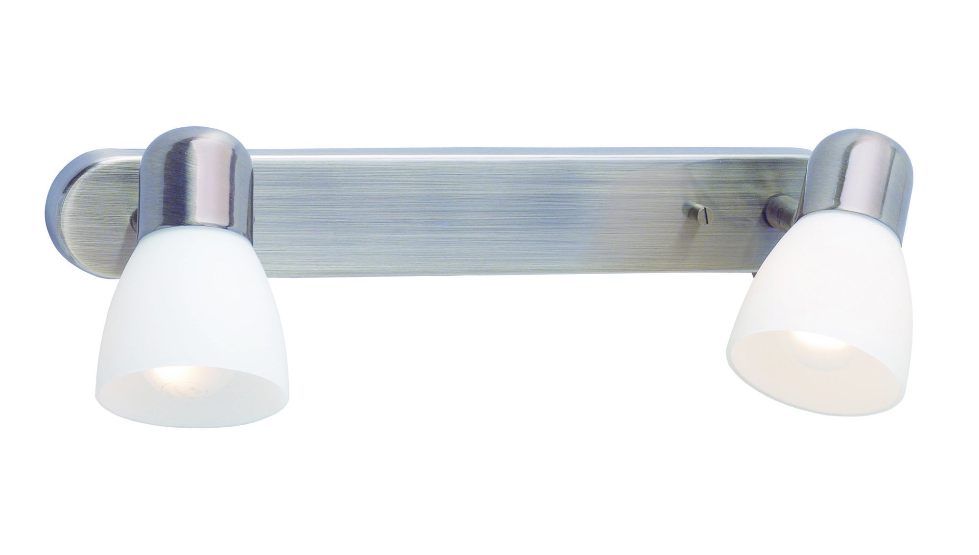 Seinäspotti Arto 380x130 mm 2-osainen teräs/huurrelasi