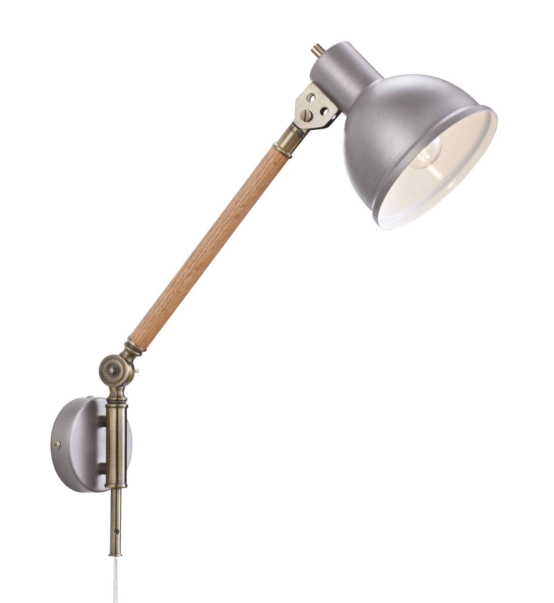 Seinävalaisin Archimedes 160x470x480 mm tammi/alumiini