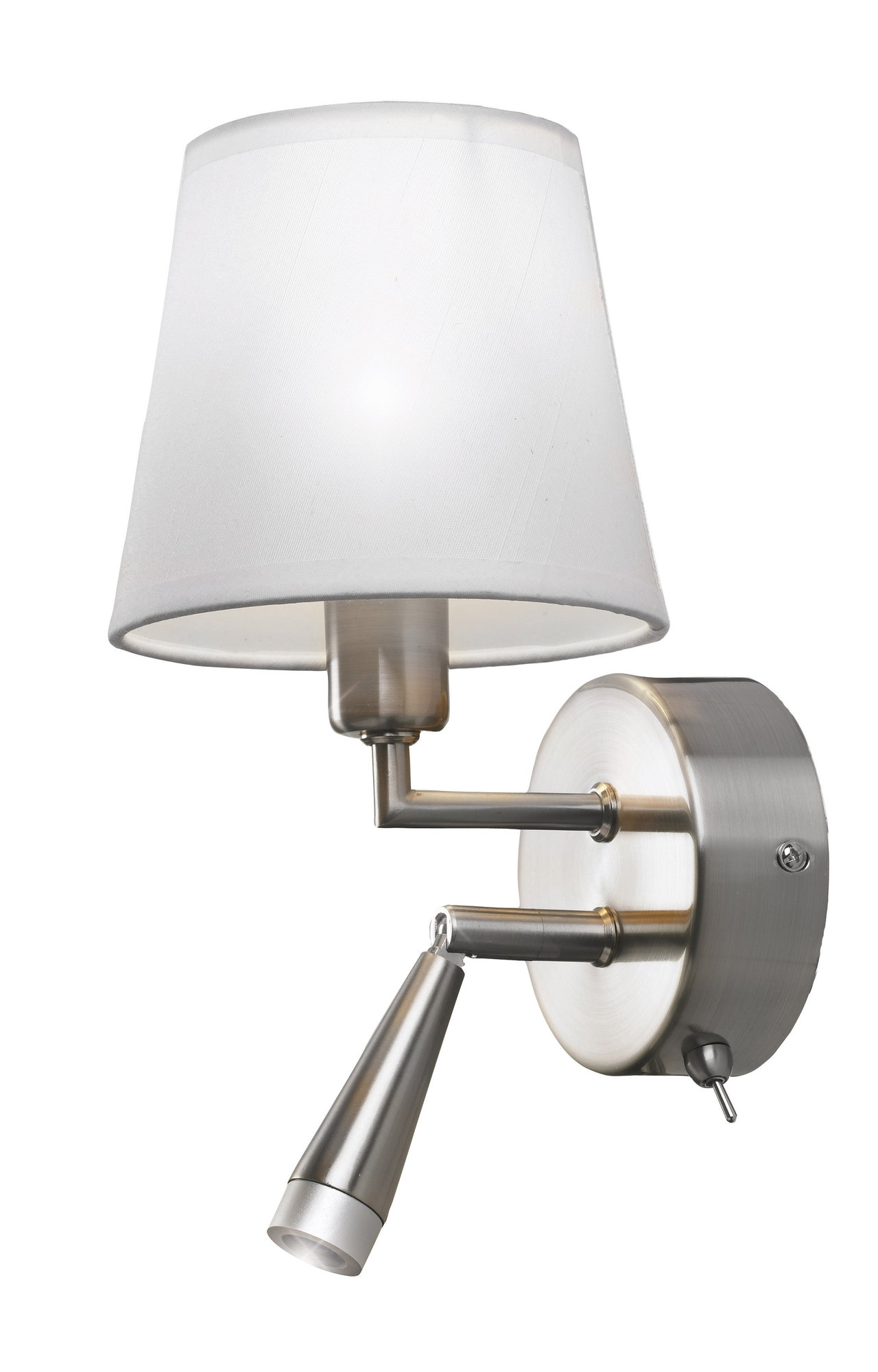 Seinävalaisin Bokholm 100x290 mm 2-osainen teräs/valkoinen