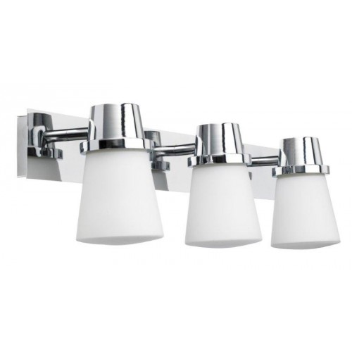 Seinävalaisin Cordoba 540x140 mm 3-osainen kromi/opaali IP44