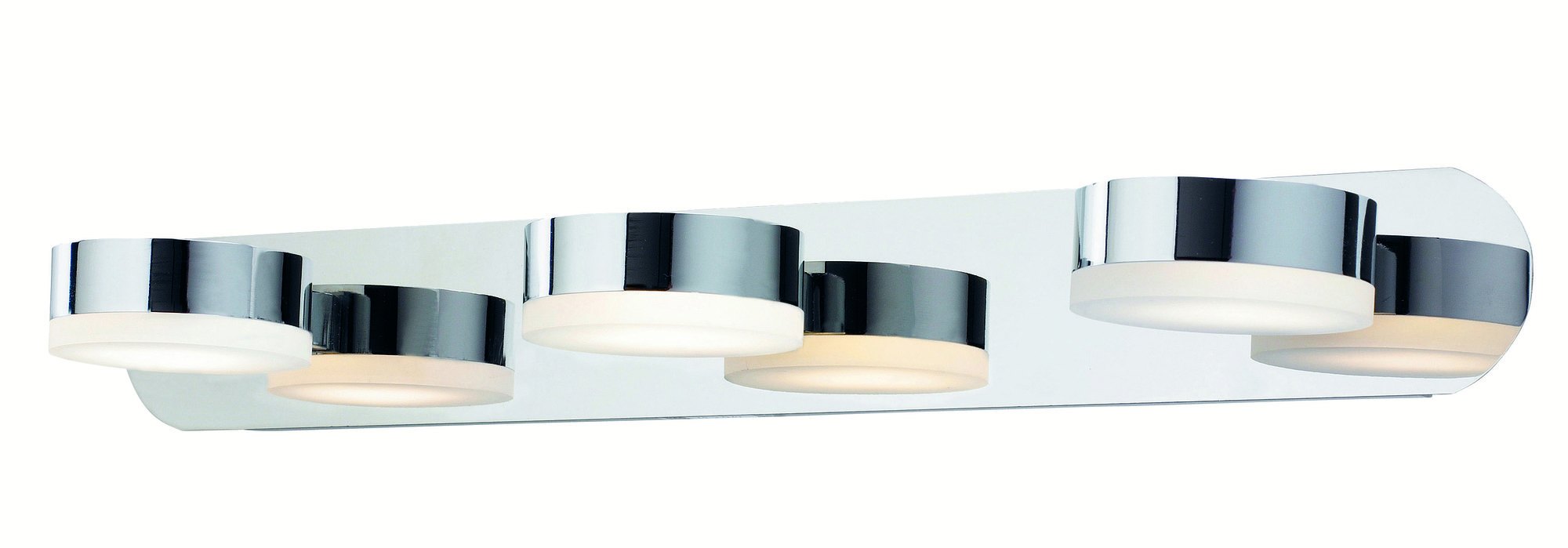 Seinävalaisin Haverdal 550x70 mm 3-osainen kromi/huurre IP44