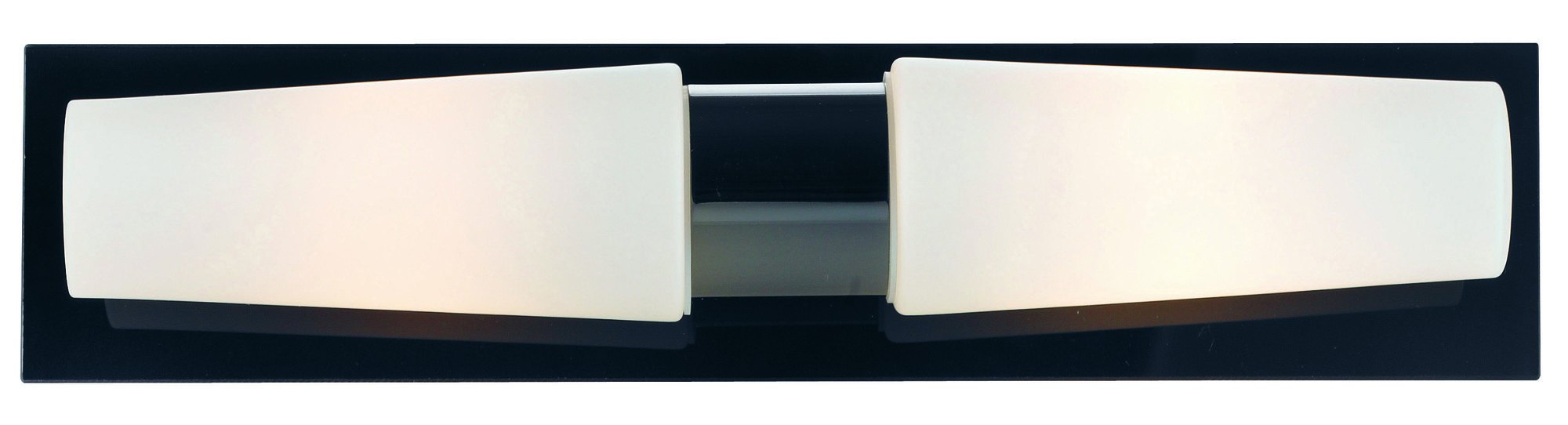 Seinävalaisin Månstad 400x90 mm 2-osainen kromi/musta/opaali IP44