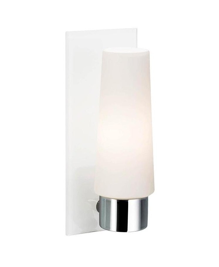 Seinävalaisin Månstad 90x230 mm kromi/valkoinen/opaali IP44