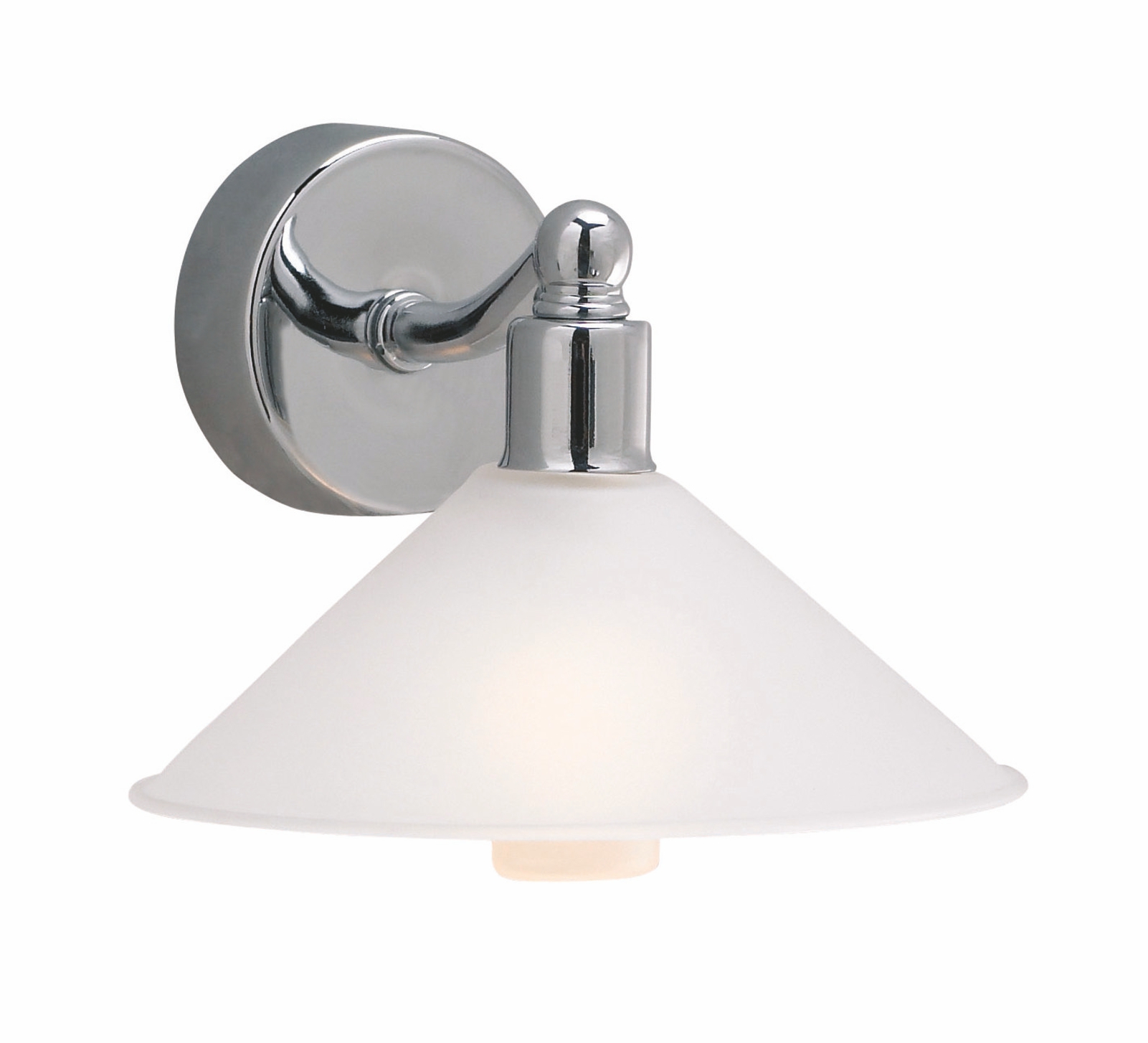 Seinävalaisin Rosa 140x100 mm kromi/valkoinen lasi IP44
