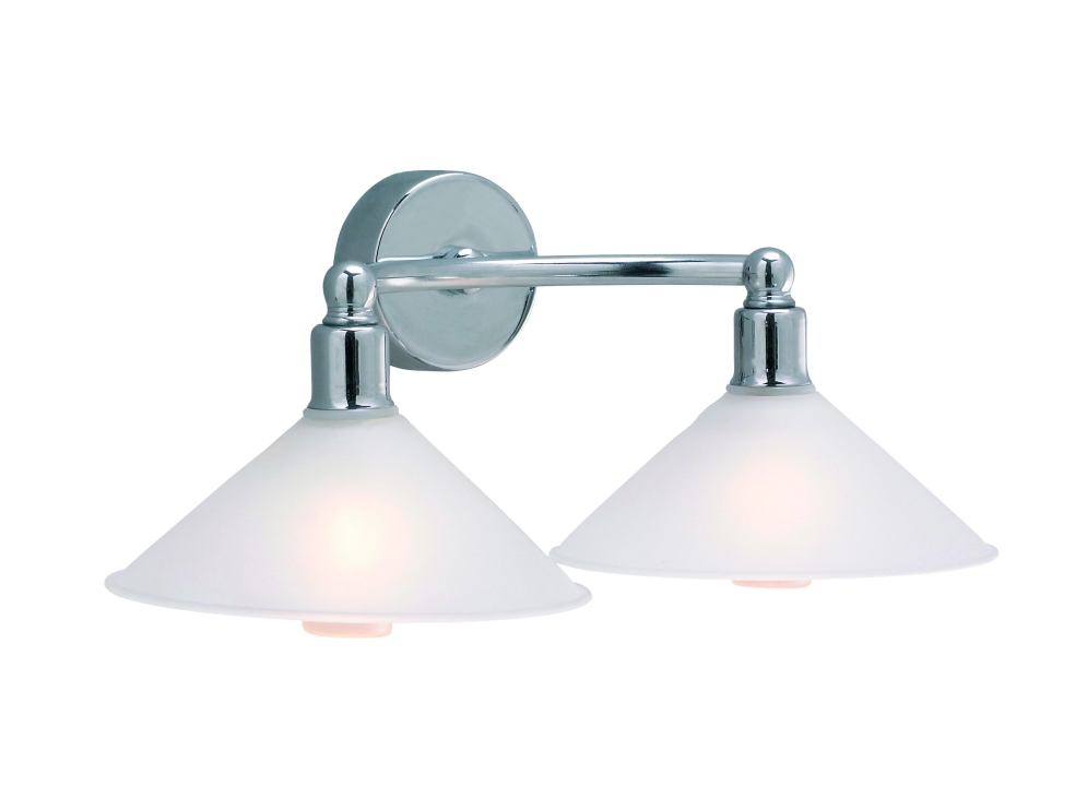 Seinävalaisin Rosa 300x120 mm 2-osainen teräs/valkoinen lasi IP44