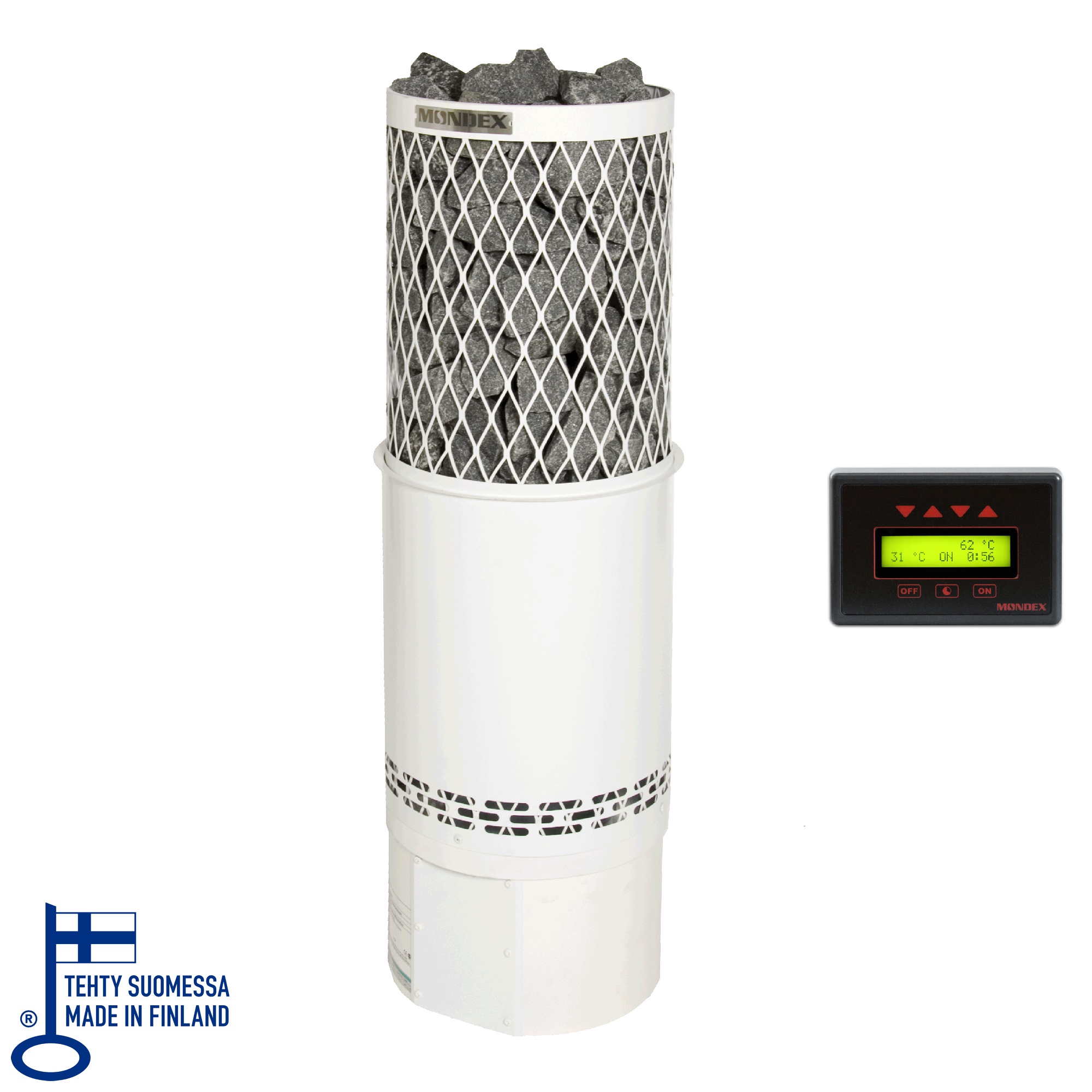 Sähkökiuas Mondex Integra White E erillinen 6,6 kW 7-10 m³