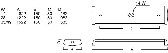 Allfive 33414 FDH 2x28W opaalikupu