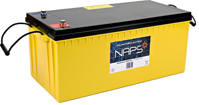 Akku Naps SolarPower AGM XLL 12 V 200 Ah suljettu