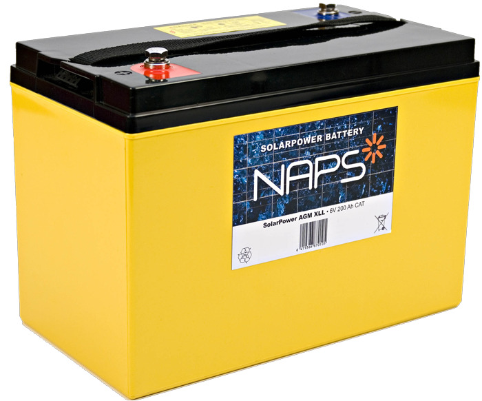 Akku Naps SolarPower AGM XLL 6 V 210 Ah suljettu