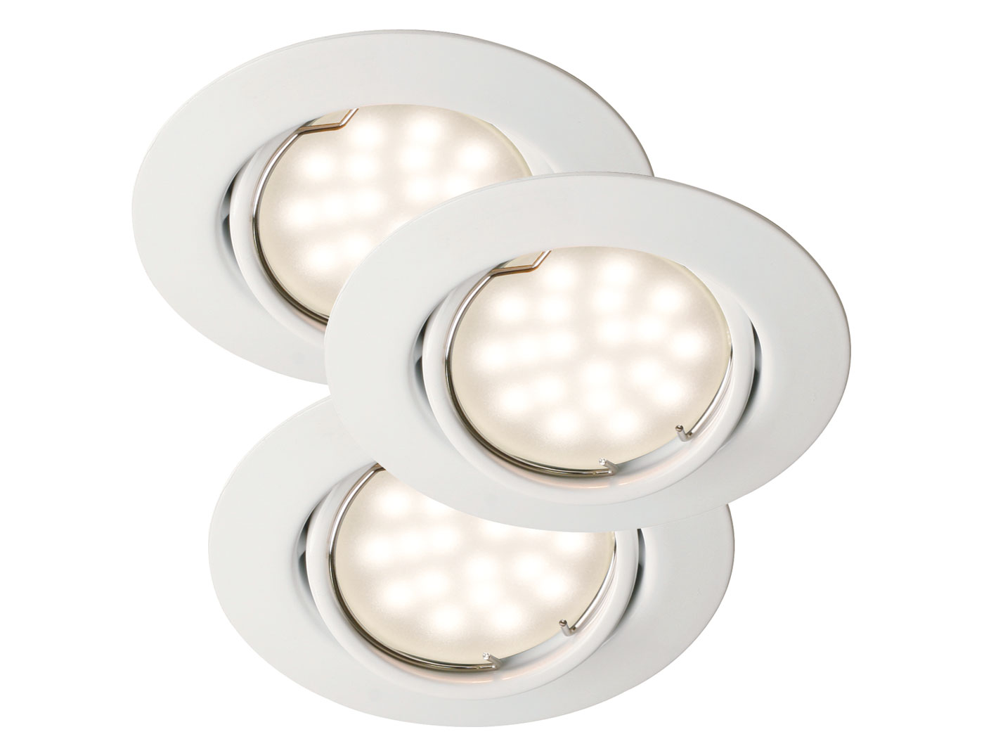 LED-alasvalosarja Recess 3-Kit LED Ø 80x90 mm 3 kpl valkoinen