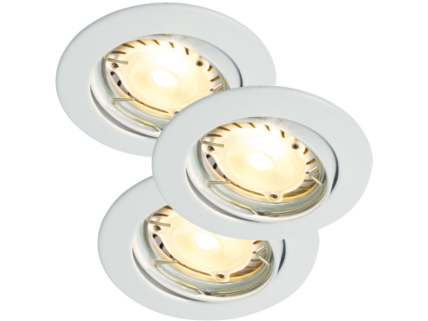 LED-alasvalosarja Recess 3-Kit LED Hi-Power Ø 80x100 mm 3 kpl valkoinen