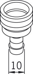 Kuulapikaliitin Oras 224331 Ø 10 mm kromi