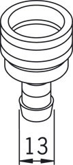 Kuulapikaliitin Oras 224332 Ø 13 mm kromi