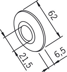 Peitelaippa Oras 102002 21,5x62 mm kromi
