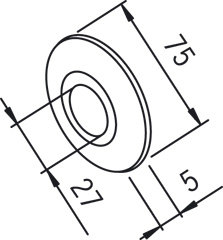 Peitelaippa Oras 102003 27x75 mm kromi