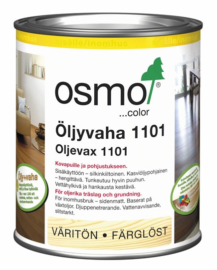 Öljyvaha OSMO COLOR 1101 0,75 l ohut kirkas väritön