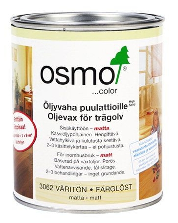 Öljyvaha OSMO COLOR 3062 0,75 l väritön matta