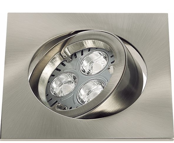 LED-alasvalo KIT LED PRO CARRÉ 1x4.5 W harjattu nikkeli