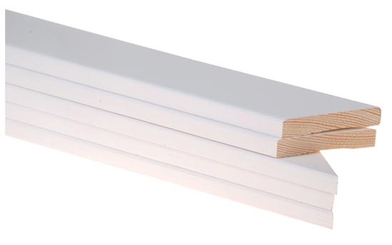 Peitelistasetti MDF 12x42 M10-oviin, valkoinen jiirattu